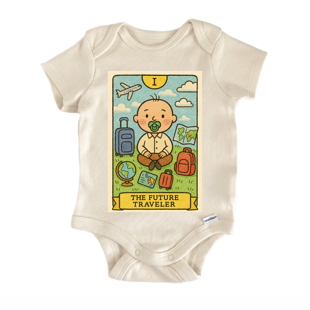 Travel Tarot - Baby Bodysuit  Funny Cute Onesie® | North Fork Forager LLC