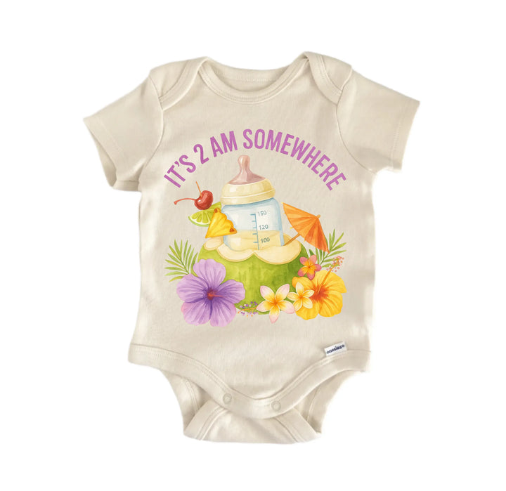 Tropical 2Am Cocktail Beach Newborn Baby Bodysuit