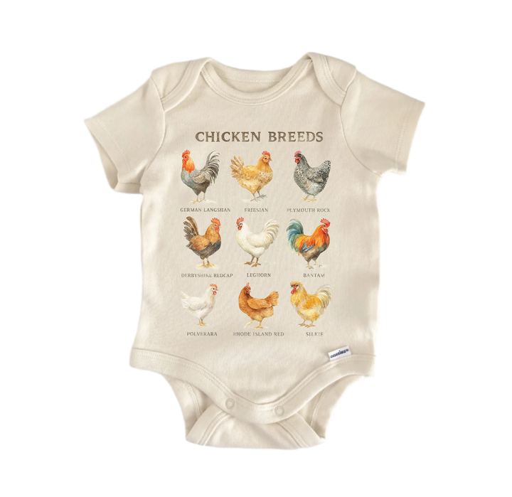 Types Of Chicken Farm Newborn Baby Onesie® Bodysuit