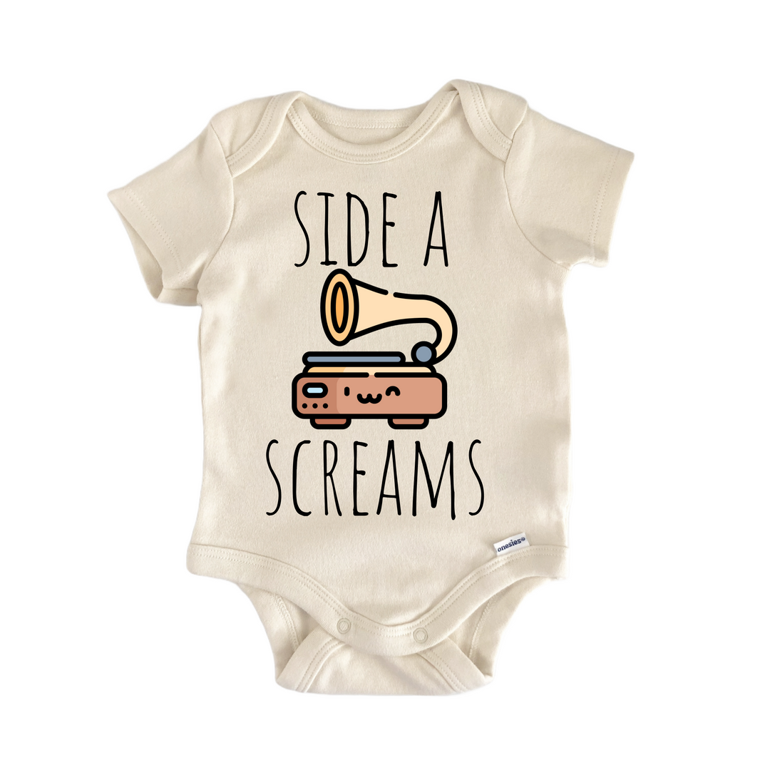 Vinyl Record Player Disc - Baby Bodysuit  Funny Cute Onesie® | North Fork Forager LLC
