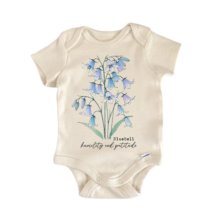 Wildflower Bluebell Newborn Baby Bodysuit