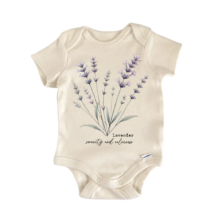 Wildflower Lavender Newborn Baby Bodysuit