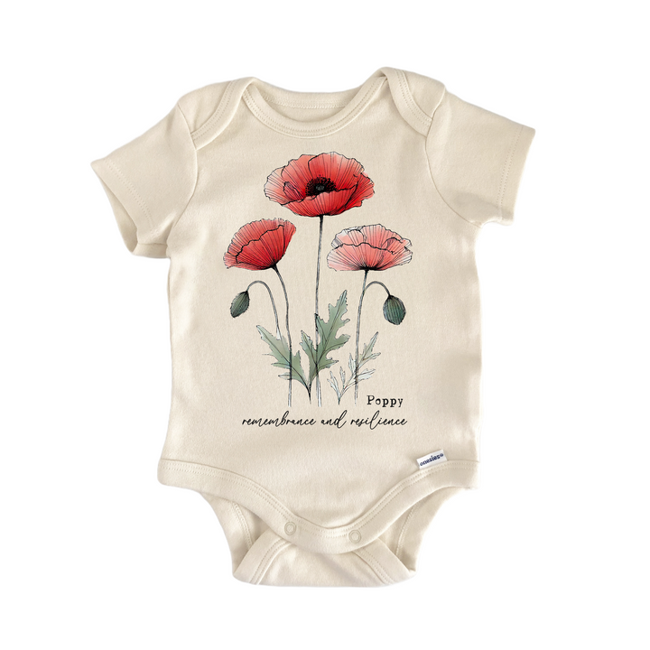 Wildflower Poppy Newborn Baby Onesie® Onesie®