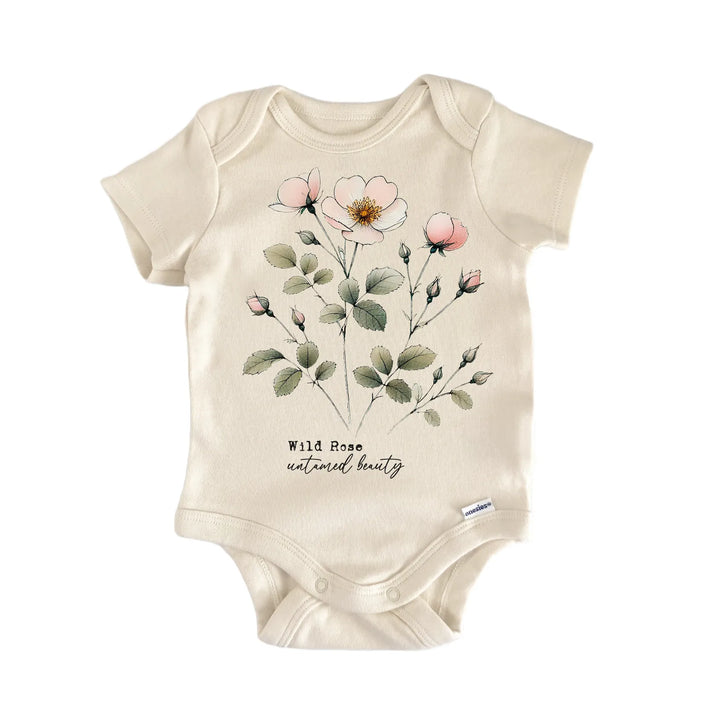 Wildflower Wild Rose Newborn Baby Bodysuit