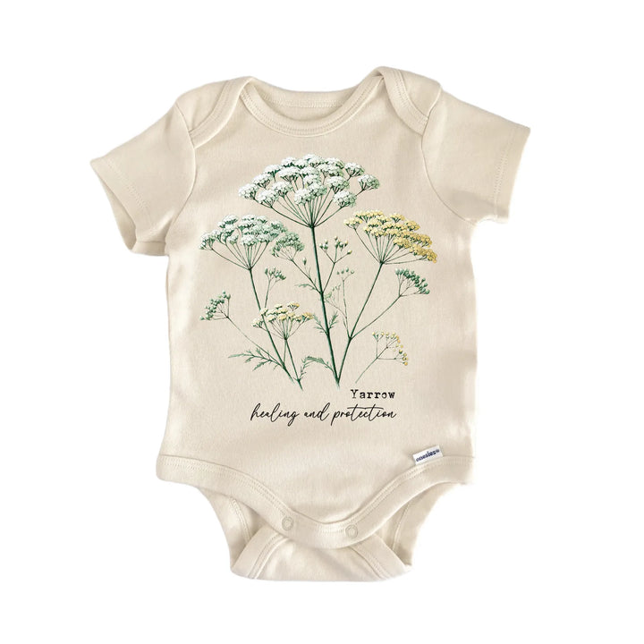 Wildflower Yarrow Newborn Baby Bodysuit