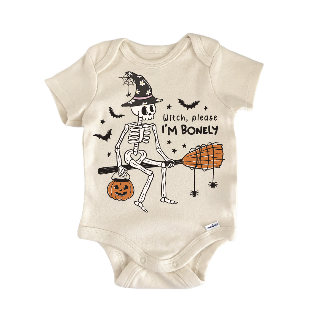 Witch Please Skeleton Halloeen - Baby Bodysuit  Funny Cute Onesie® | North Fork Forager LLC