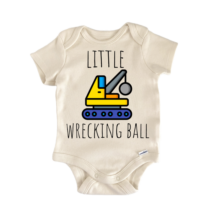 Wrecking Ball Construction - Baby Bodysuit  Funny Cute Onesie® | North Fork Forager LLC